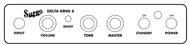 SUPRO 514825 Delta King 8 Combo BC Tube Combo for Electric Guitar User Manual - FRONT PANEL