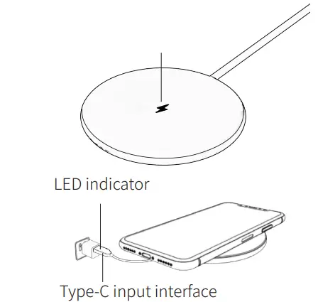 PYS WPC20076 01 Plastic Shell Separate Super Magnetic Wireless Fast Charging Base - Fig