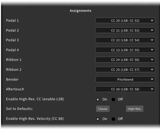 NONLINEAR LABS C15 Sound Synthesizer - Assignments