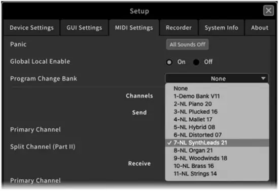 NONLINEAR LABS C15 Sound Synthesizer - Program Change Bank