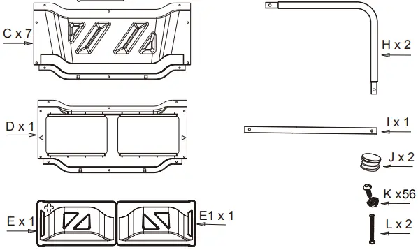 EJWOX 43 Gallon Tumbling Composter PARTS LIST2