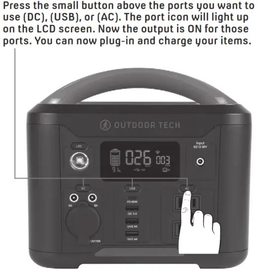 OUTDOOR TECH Grizzly Portable Power Station 296 Wh - Fig 8