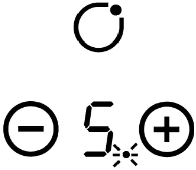 Setting the timer to turn one cooking zone off