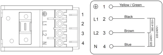 Connecting the hob to the mains power supply