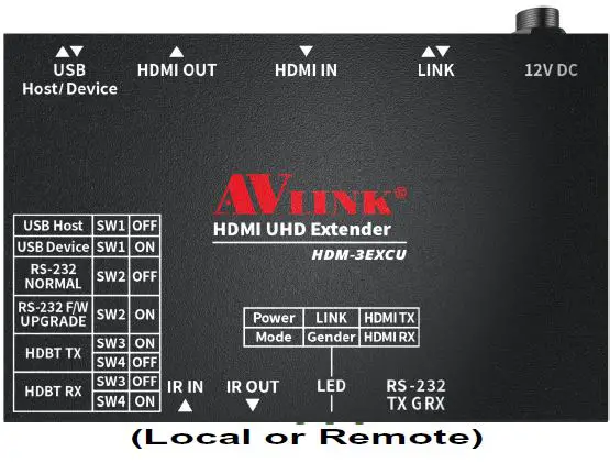 AV LINK HDM-3EXCU 100M-USB-HDMI-UHD-Extender-product