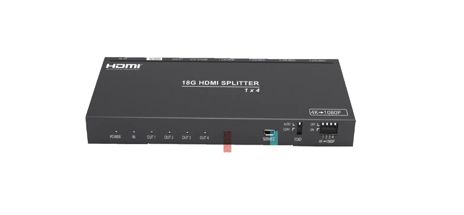 Paugge Ent-sp20b4a 1x4 Hdmi 2.0b Splitter User Manual