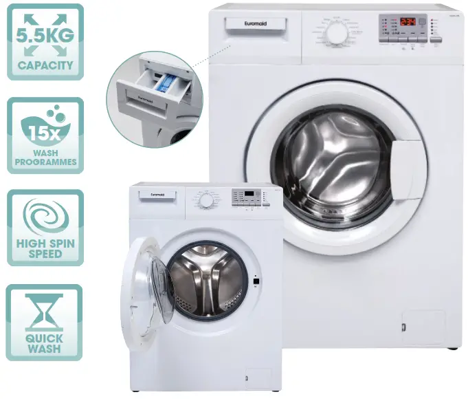 Euromaid 5.5kg Front Load Washing