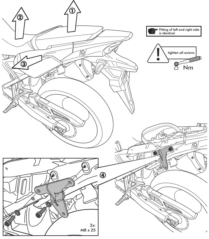 TOURATECH-01-403-6831-ZEGA-Evo-aluminum-pannier-RACK-for-Honda-CRF1100L-Africa-Twin-fig-2
