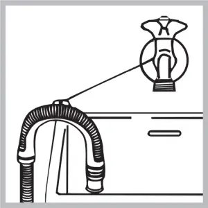 Connecting the drain hose 2