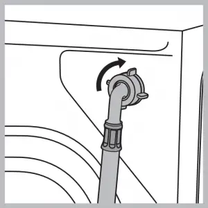 Connecting the water inlet hose 2