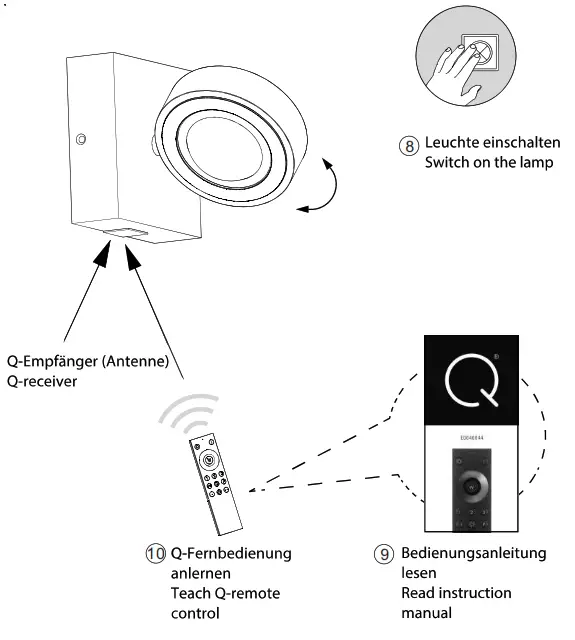 Paul Neuhaus 834418 Q MIA RGBW LED Spotlight Wall Light - icon 6