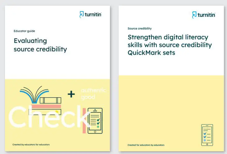turnitin Evaluating Source Credibility User Guide - The Evaluating source credibility pack consists of the following resources