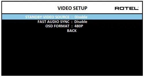 ROTEL RAP 1580MKII Surround Amplified Processor - Video Setup
