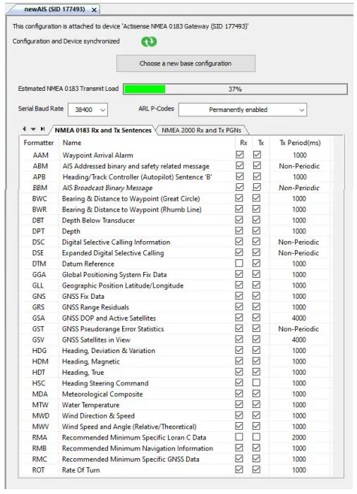 NMEA Actisense Toolkit Software - Device List 3