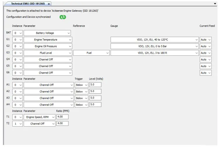 NMEA Actisense Toolkit Software - Device List 4