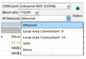 NMEA Actisense Toolkit Software - Networks