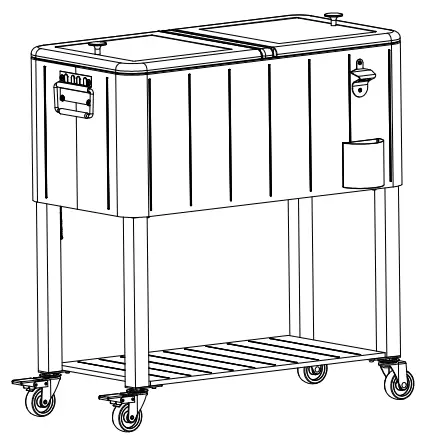 StyleWell A601008703 Brown Woodgrain Frame 80QT White Cooler-fig1