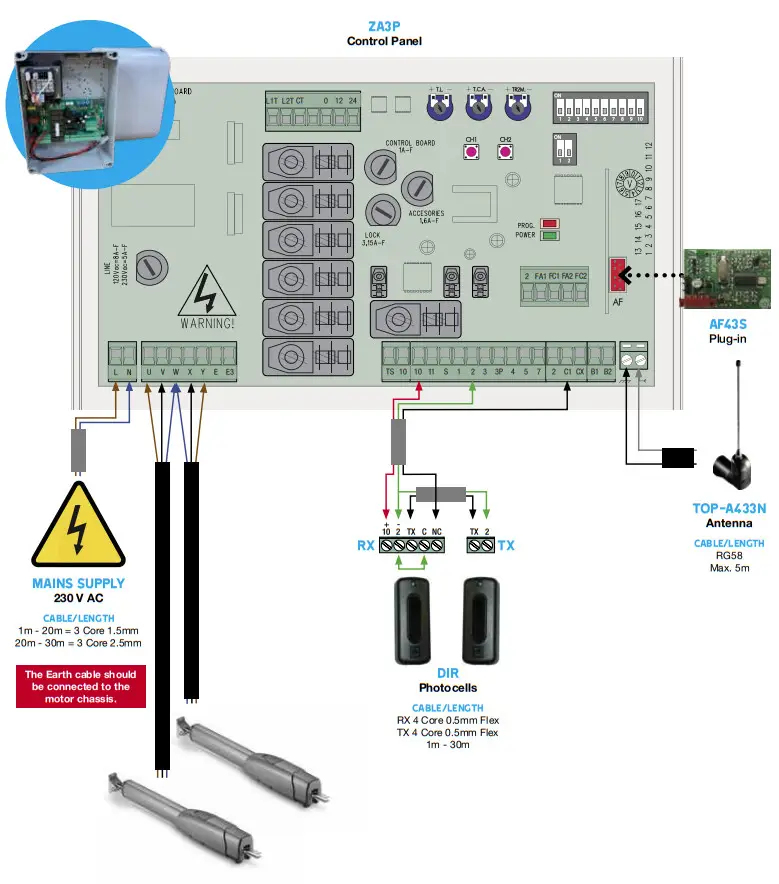 CAME ATS P5 Electric Gate Kit - Control Panel