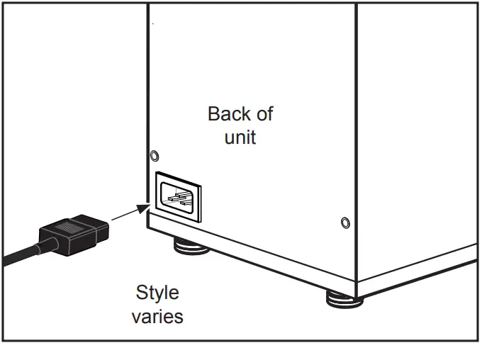 Curtis SLG 10 SLG Series Low Profile Automatic Coffee Grinder - Connect the Power Cable