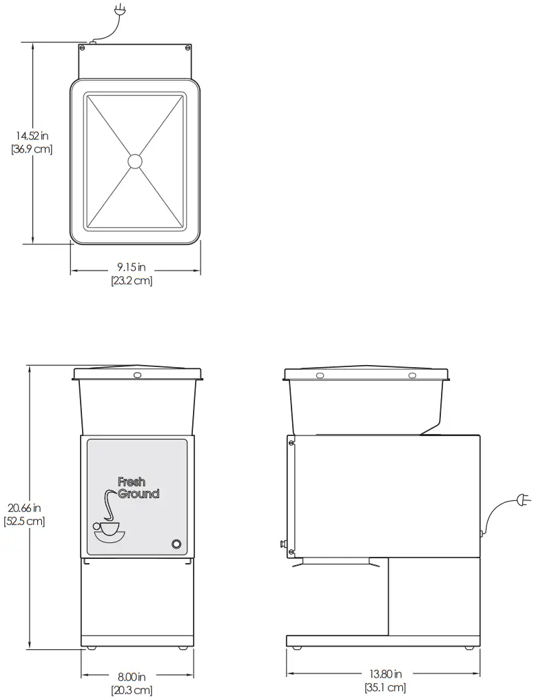 Curtis SLG 10 SLG Series Low Profile Automatic Coffee Grinder - Fig4