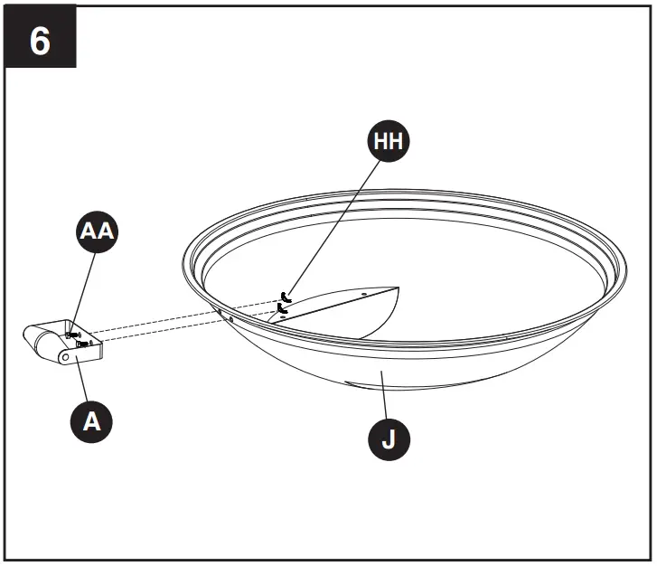 bond 52168 28 Inch Portable Steel Fire Pit - ASSEMBLY 6