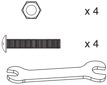 bond 52168 28 Inch Portable Steel Fire Pit - Hardware Used 6