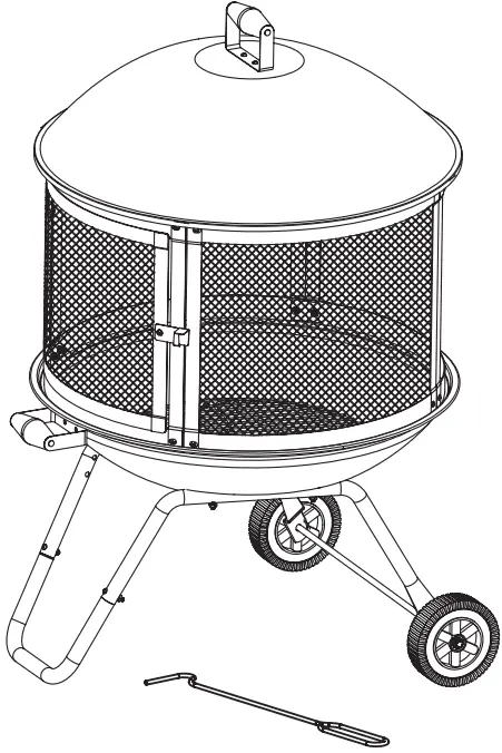 bond 52168 28 Inch Portable Steel Fire Pit