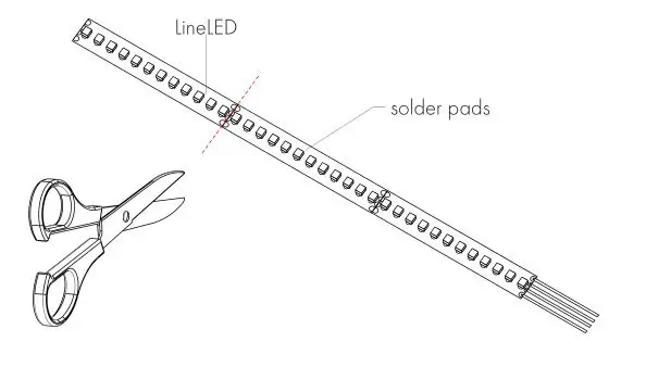luminii LLDW52 LineLED 24V LED Strip Light - If length of LineLED needs to be adjusted on site