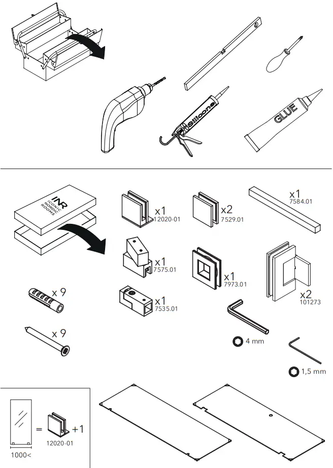 INR ARC 13 Original Shower corner - Fig 1