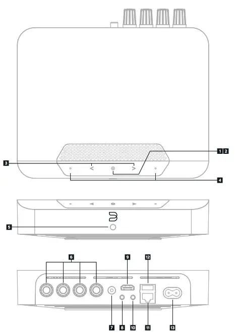 BLUESOUND N230 Powernode Edge Compact Wireless Music Streaming Amplifier - 1