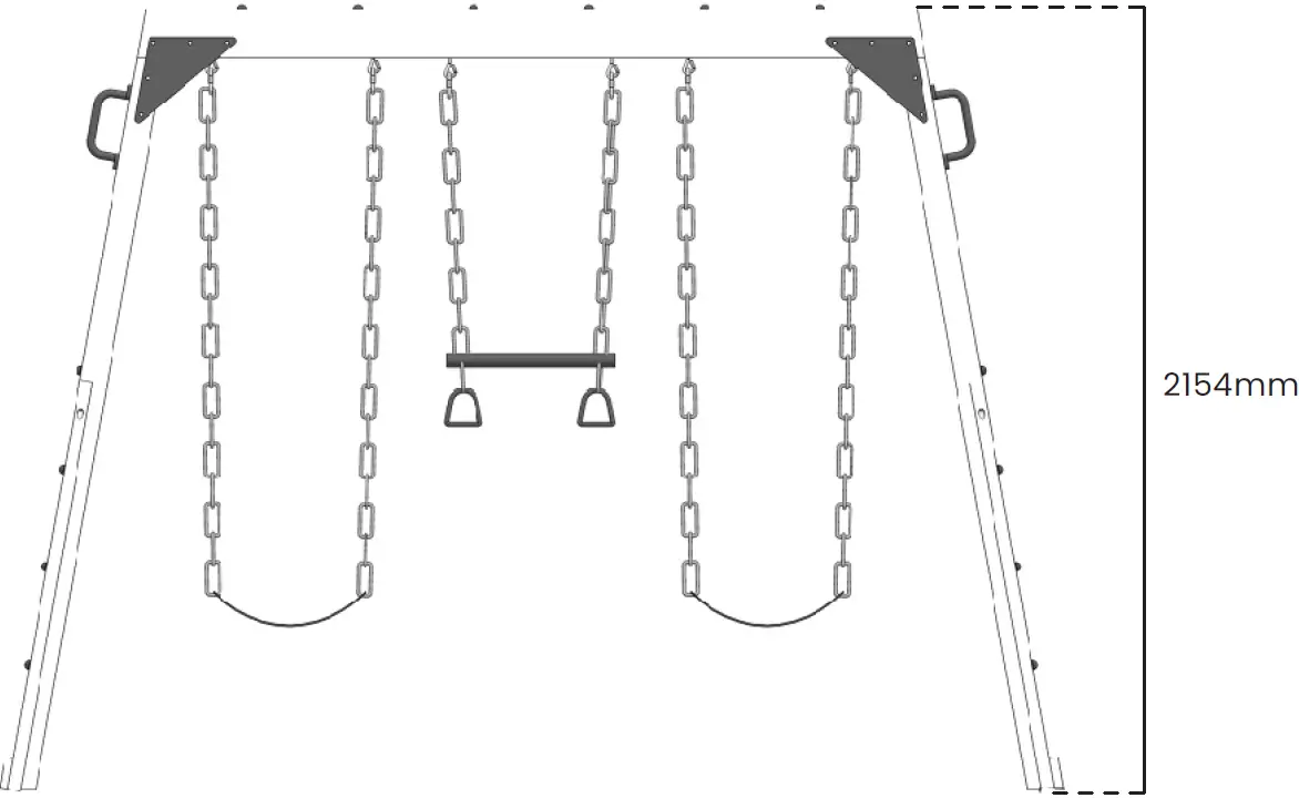 LIFESPAN KIDS Daintree Monkey Bar and Swing Set 02