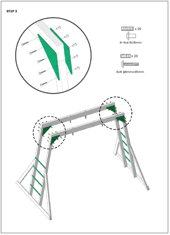 LIFESPAN KIDS Daintree Monkey Bar and Swing Set 10
