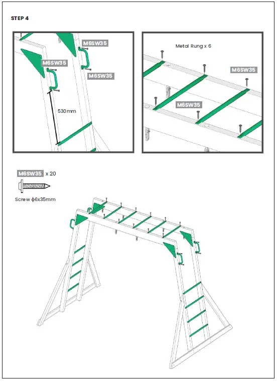 LIFESPAN KIDS Daintree Monkey Bar and Swing Set 11