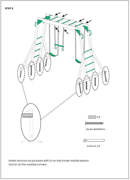 LIFESPAN KIDS Daintree Monkey Bar and Swing Set 12