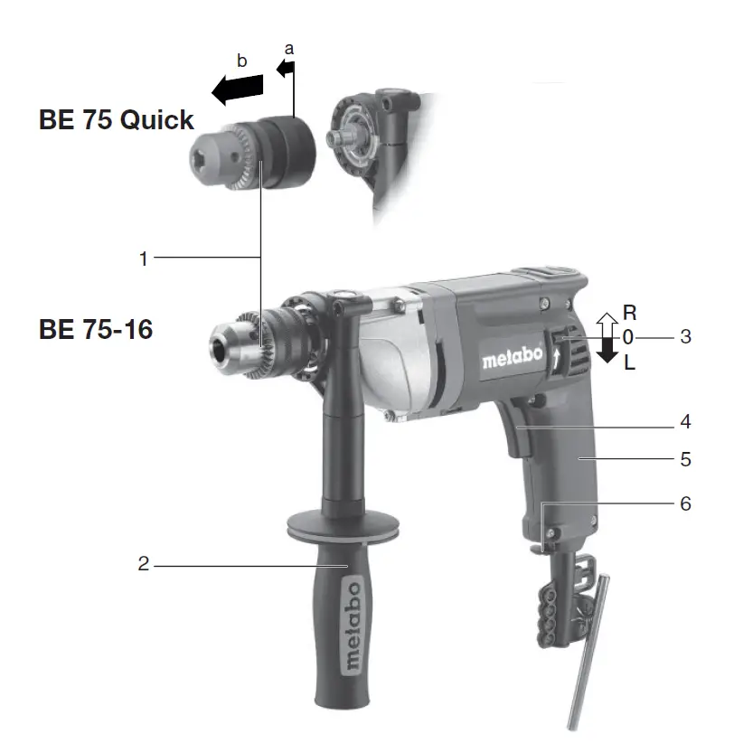 metabo BE 75-16 Cordless Electric Drill fig 1