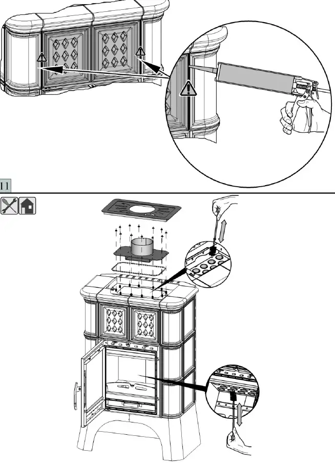 HAAS and SOHN 0433930000000 Tiled Stove 8