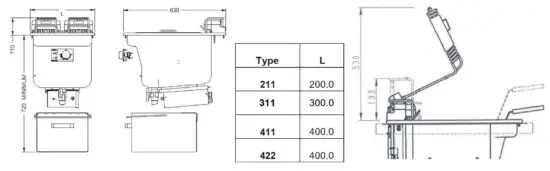 FIG 1 Models and dimensions