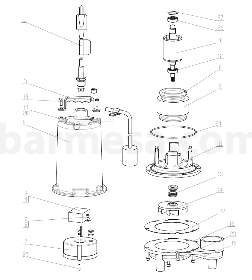 Barmesa Pumps BPEV512 Submersible Effluent Pumps fig 5