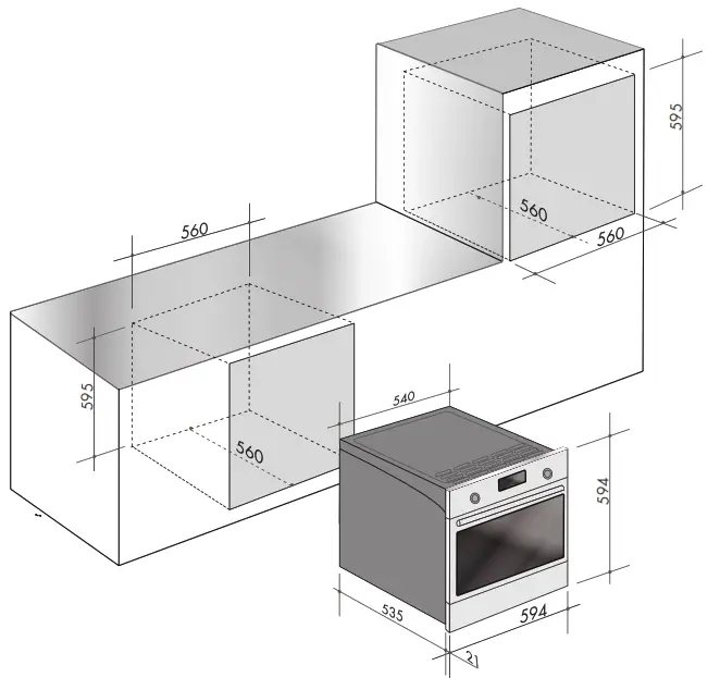 ILVE 600SPYKTI 60cm Built-in Pyrolytic -PYROLYTIC OVEN