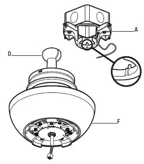 HAMPTON BAY YG990-MBK 44 IN Loomis Indoor Ceiling Fan-10
