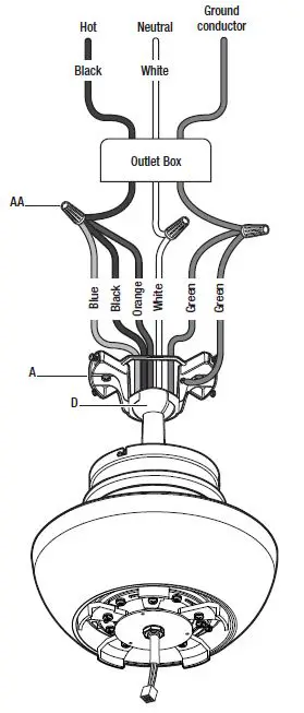 HAMPTON BAY YG990-MBK 44 IN Loomis Indoor Ceiling Fan-11