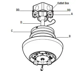 HAMPTON BAY YG990-MBK 44 IN Loomis Indoor Ceiling Fan-14
