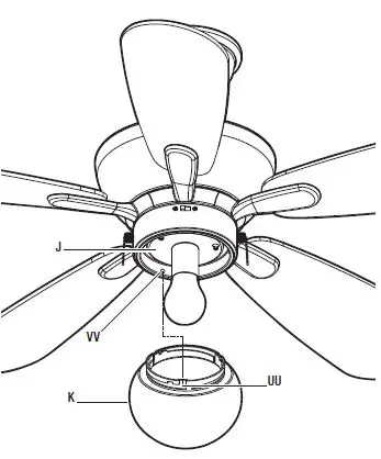 HAMPTON BAY YG990-MBK 44 IN Loomis Indoor Ceiling Fan-21