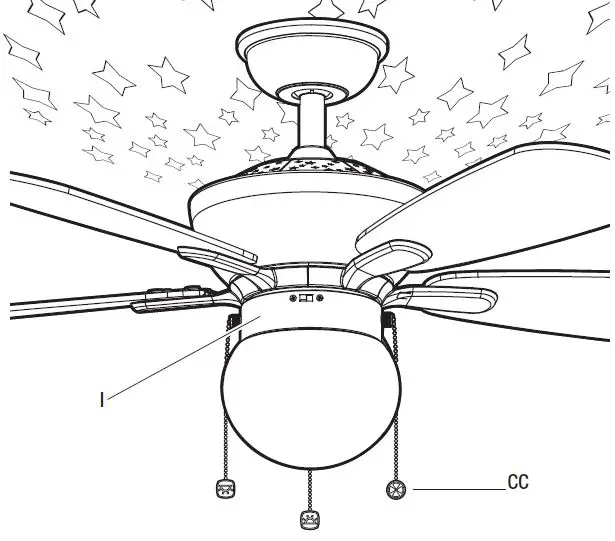 HAMPTON BAY YG990-MBK 44 IN Loomis Indoor Ceiling Fan-25