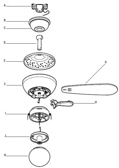 HAMPTON BAY YG990-MBK 44 IN Loomis Indoor Ceiling Fan-3