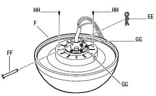 HAMPTON BAY YG990-MBK 44 IN Loomis Indoor Ceiling Fan-7