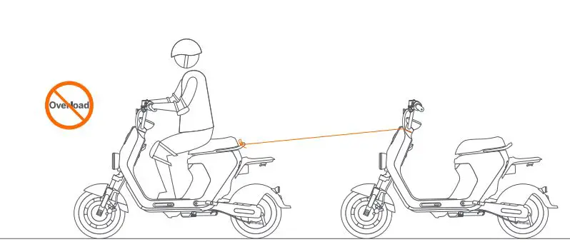 SEAGWAY eMoped C80 Smart Electric Bike User Manual - NEVER hitch a ride with another vehicle