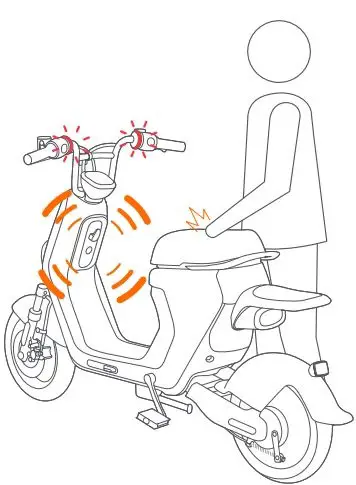 SEAGWAY eMoped C80 Smart Electric Bike User Manual - Anti-theft alarm
