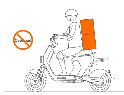SEAGWAY eMoped C80 Smart Electric Bike User Manual - DO NOT carry heavy objects