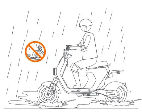 SEAGWAY eMoped C80 Smart Electric Bike User Manual - DO NOT ride in bad weather such as